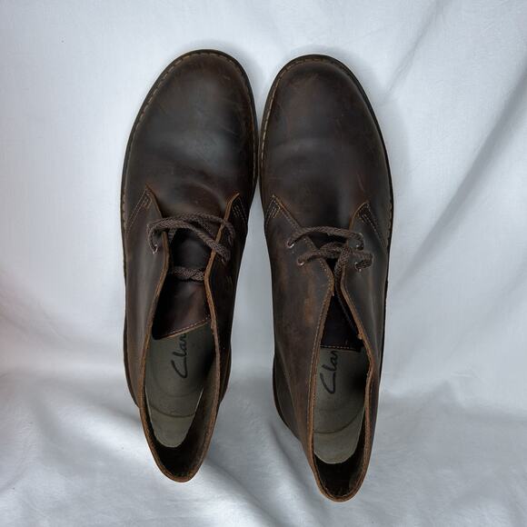 Clarks Brown Men\'s Chukka Ankle Boots Lace Up Leather Size 11 G main image 7